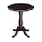 International Concepts Round 30 in Round Top Pedestal Table, 34.9 inH, Rich Mocha, 30 W, 30 L, 35.1 in H, Wood, Rich Mocha K15-30RT-6B - alternate 1